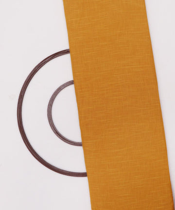mustard plain slub cotton fabric